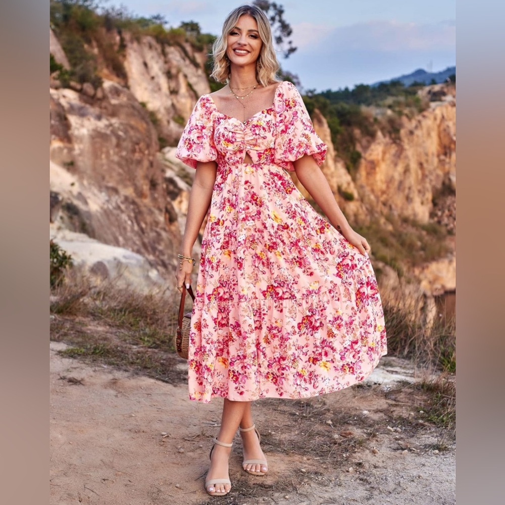 Flowy floral dress